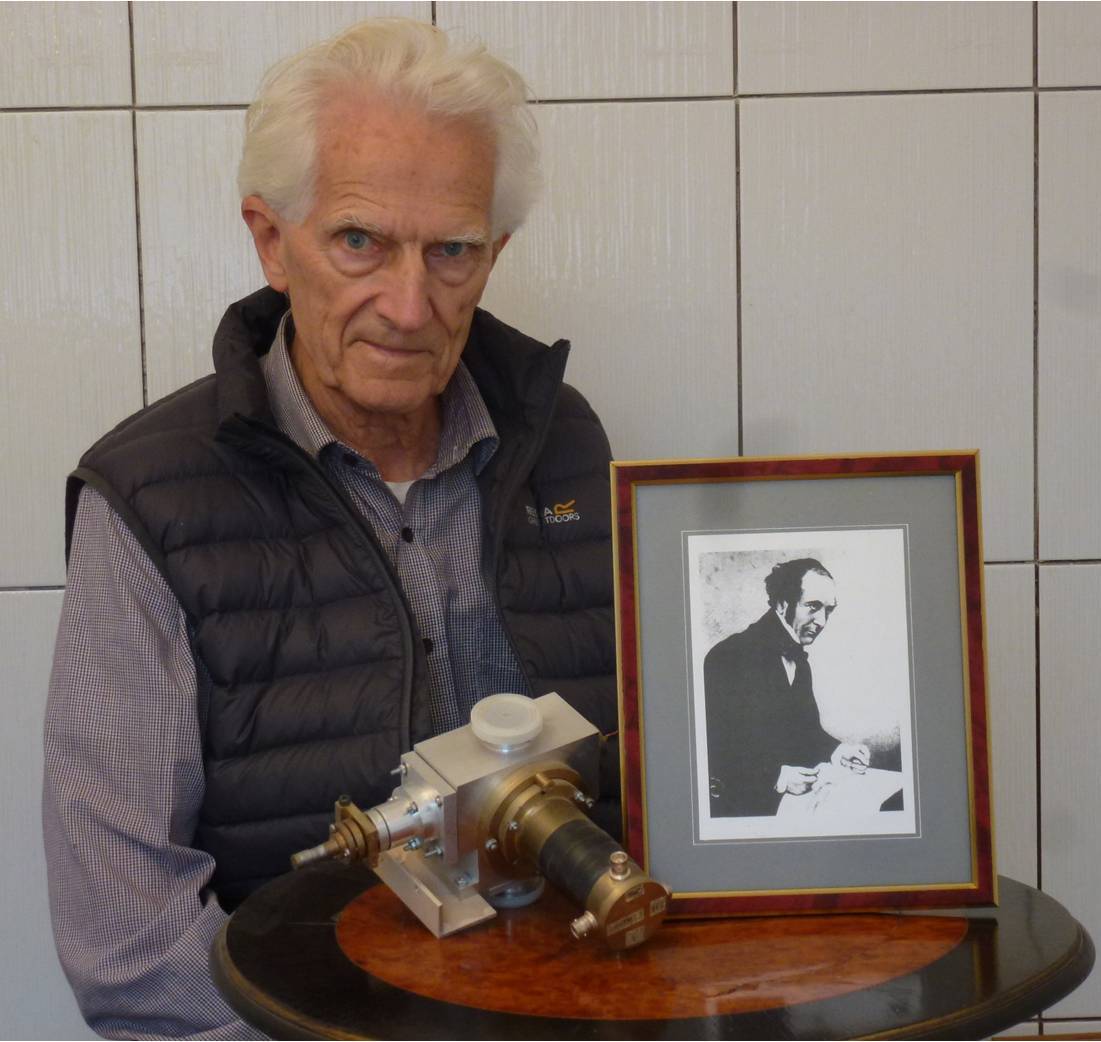 Mike Russell with a picture or Sir Scott Russell